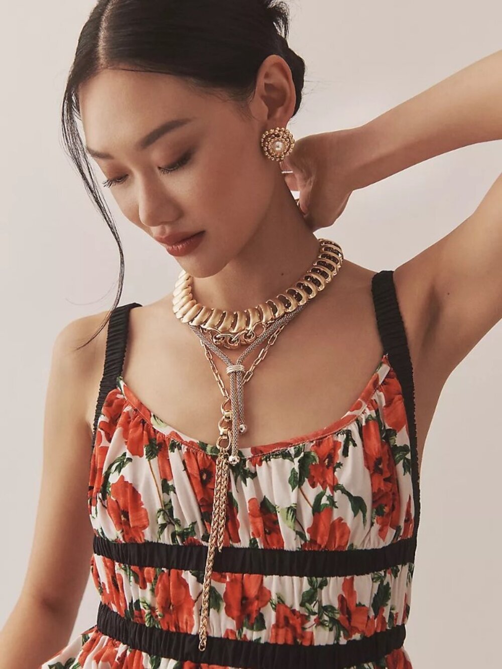 NWT Anthropologie Ladder Link Collar Necklace